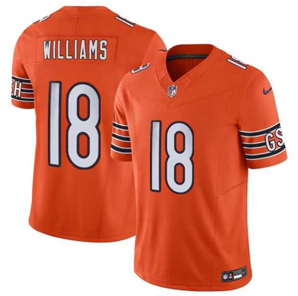 Men & Women & Youth Chicago Bears #18 Caleb Williams Orange 2024 Draft F.U.S.E. Vapor Stitched Jersey->cincinnati bengals->NFL Jersey